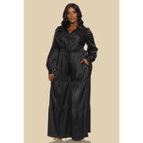 DORCAS Plus Twist Front Neck Lsv Tired Jumpsuit