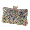 PEACH ACCESSORIES Crystals Stones Evening Clutch Bag - Rainbow