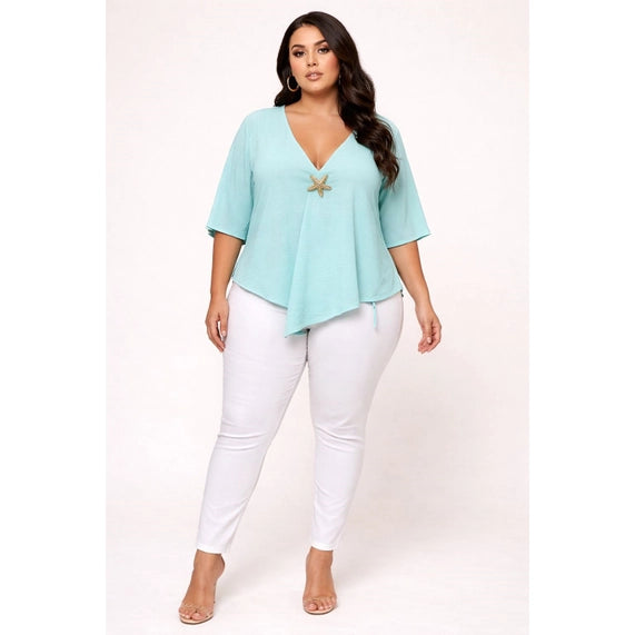 Black Pearl Clothing Plus Seaside Charm Top