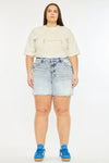 Kan Can USA Plus 90's High Rise SHORTS - Light Wash