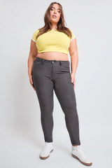 YMI Junior Plus Size Hyperstretch Skinny Pants - Smoke