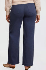 YMI Junior Plus High Rise Hyperstretch Wide Leg Pants - Navy
