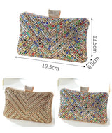 PEACH ACCESSORIES Crystals Stones Evening Clutch Bag - Rainbow