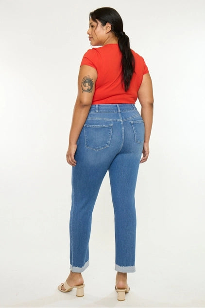 Kan Can USA Plus Size High Rise Slim STRAIGHT - Medium