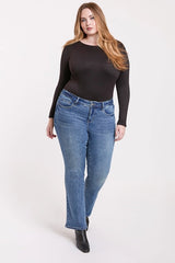 YMI Missy Plus High Rise Premium Stretch Bootcut Jeans - Medium Wash