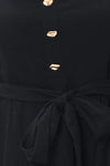 Flying Tomato Plus Size Sweetheart Neckline Solid Woven Midi Dress - Black