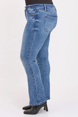 YMI Missy Plus High Rise Premium Stretch Bootcut Jeans - Medium Wash