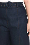 Flying Tomato Plus Size Wide Leg Denim Pant - Dark Denim