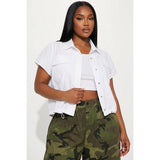 Black Pearl Clothing Plus City Shift Crop Top